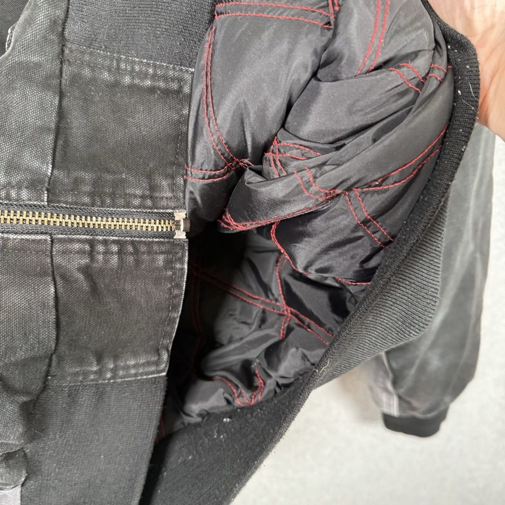 Snap-on Jacket Mens Large Vintage Faded Zip Up Work Quilted Lined Insulated - Picture 8 of 11